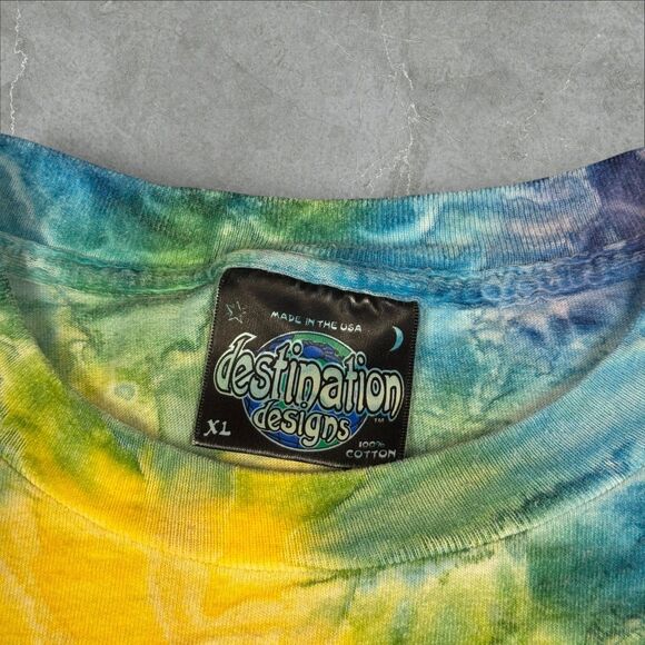 VTG 1998 Knoxville Nationals Good Year Sprint Car Racing Double Sided Tie Dye XL - Picture 5 of 8
